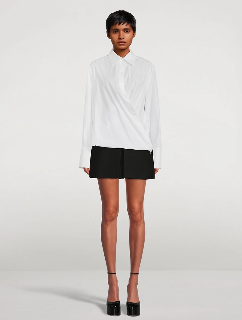 Poplin Wrap Shirt