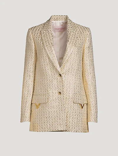 Bouclé V Optical Blazer