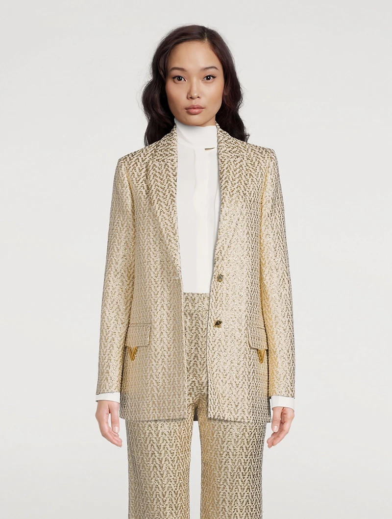 Bouclé V Optical Blazer