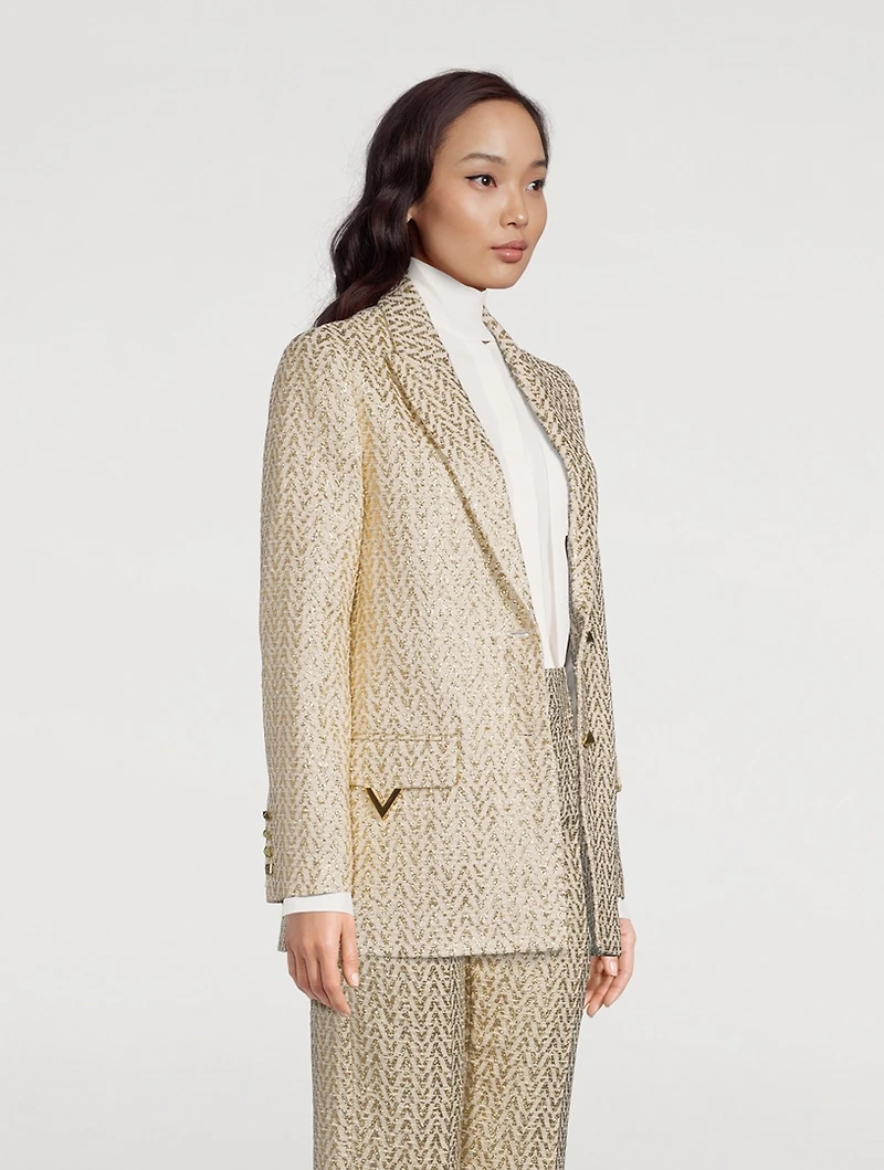 Bouclé V Optical Blazer