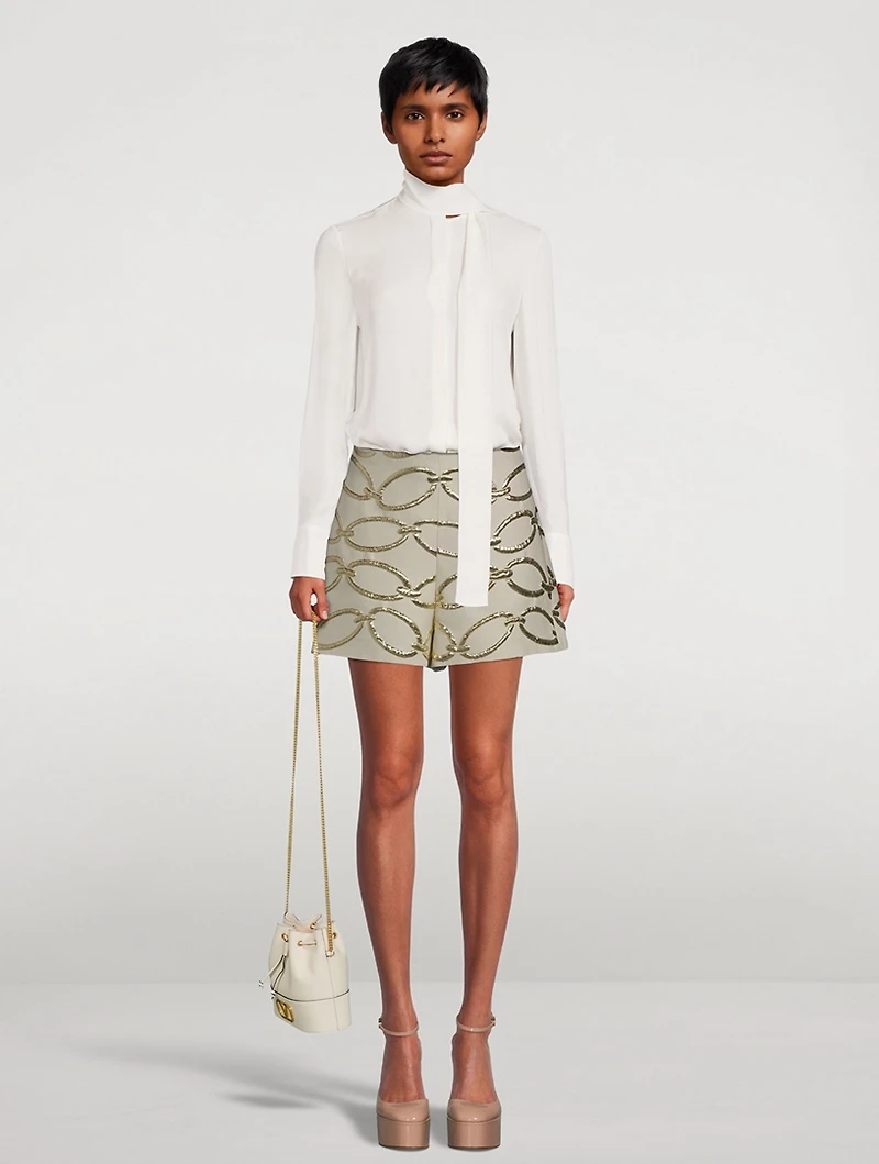 Valentino Chain 1967 Brocade Shorts