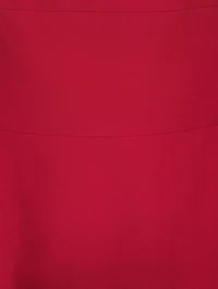 Bow-Trimmed Crepe Couture Midi Dress