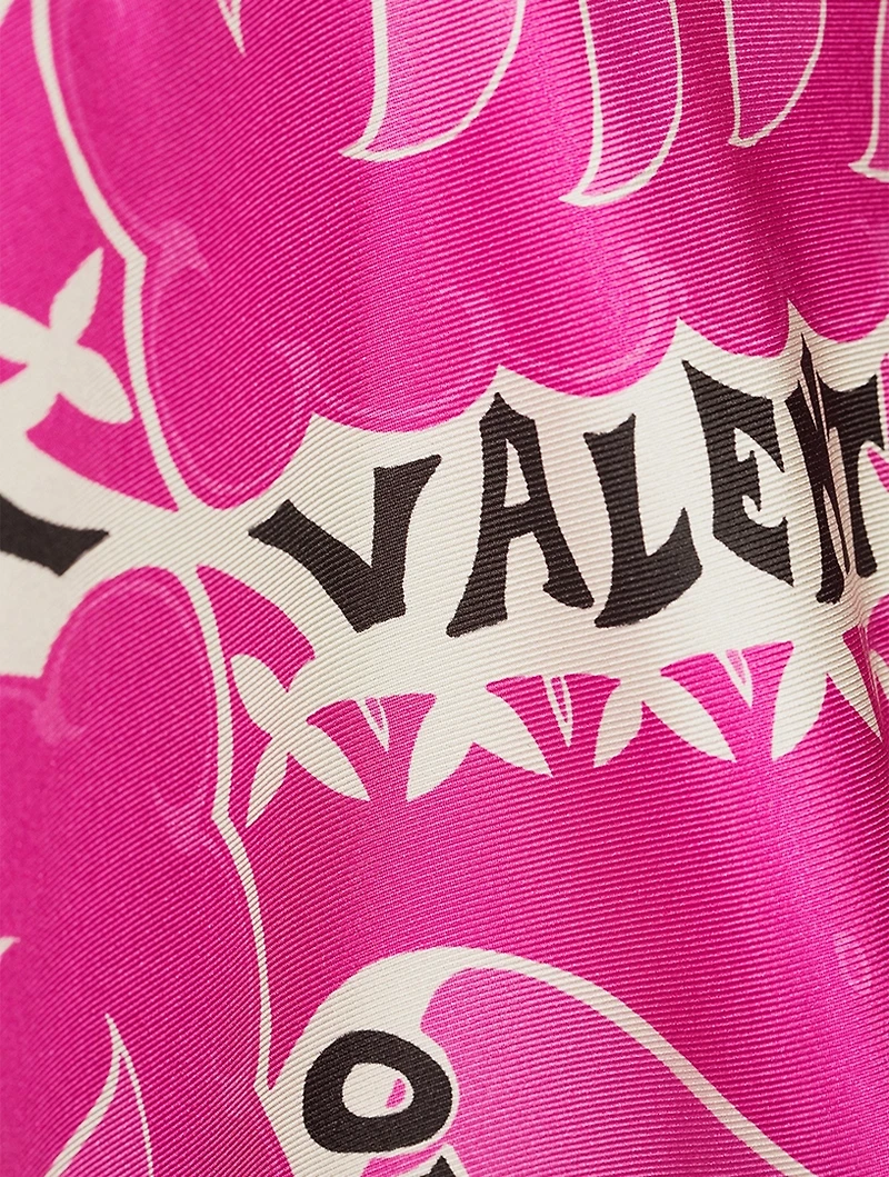 Silk Shirt Dress Bandana Print