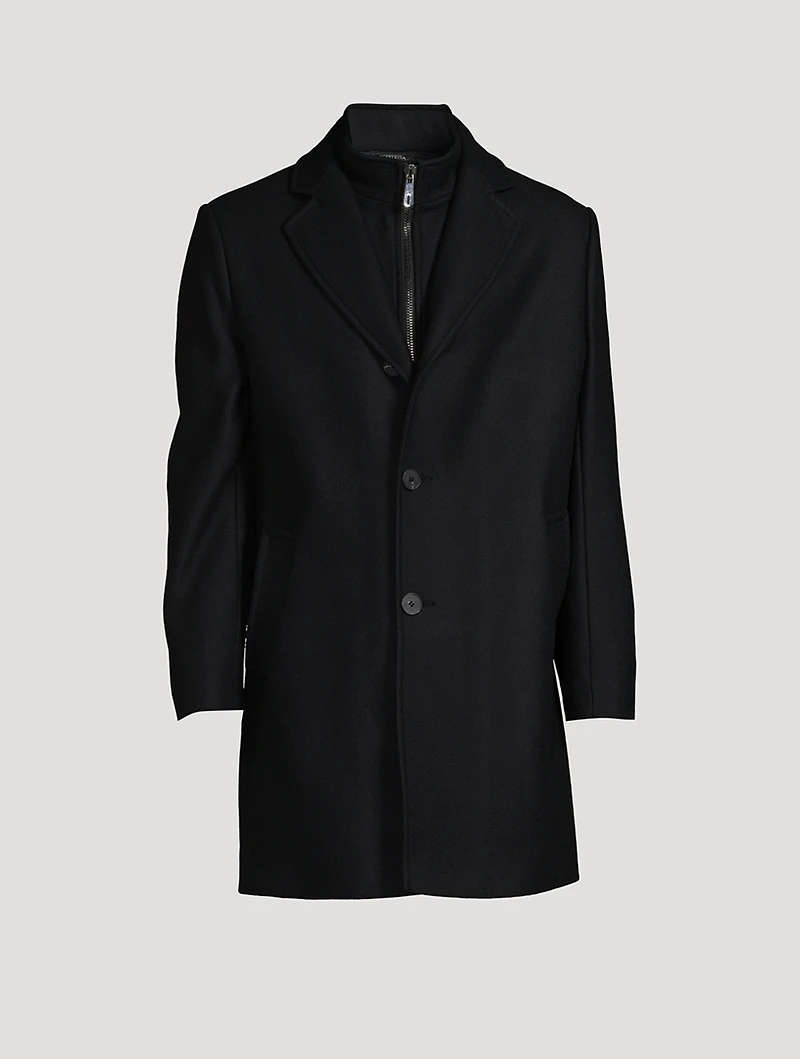 Wool And Cashmere Coat With Bib