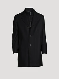 Wool And Cashmere Coat With Bib