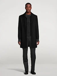 Wool And Cashmere Coat With Bib