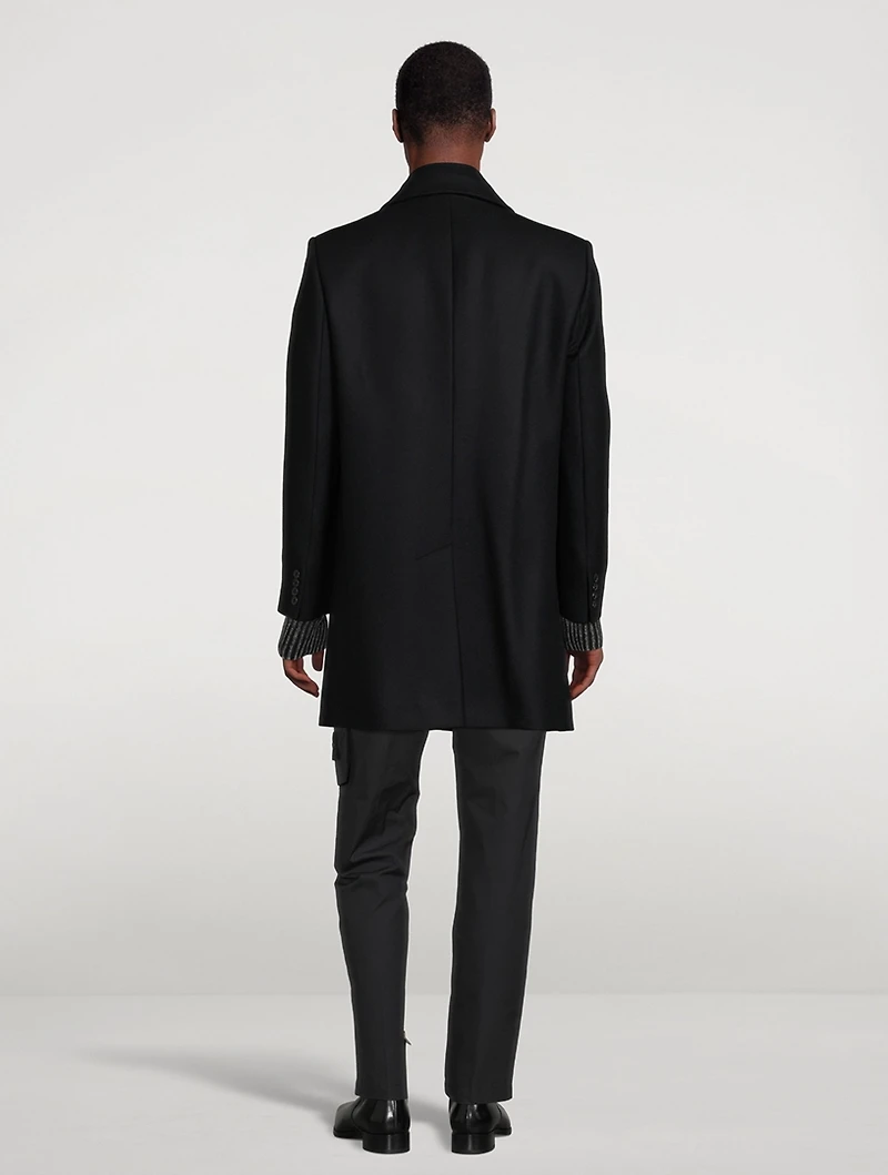 Wool And Cashmere Coat With Bib