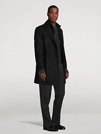 Wool And Cashmere Coat With Bib