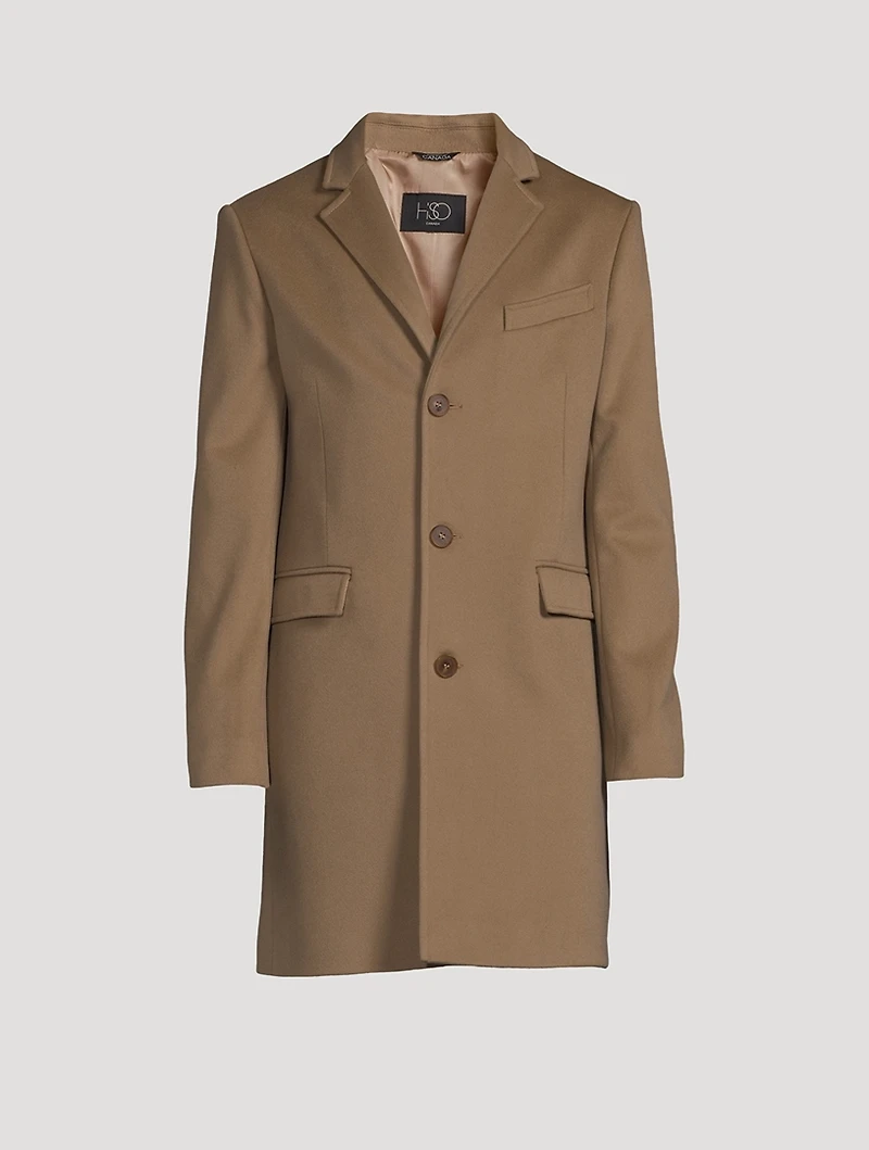 Wool Three-Button Coat