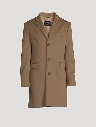 Wool Three-Button Coat