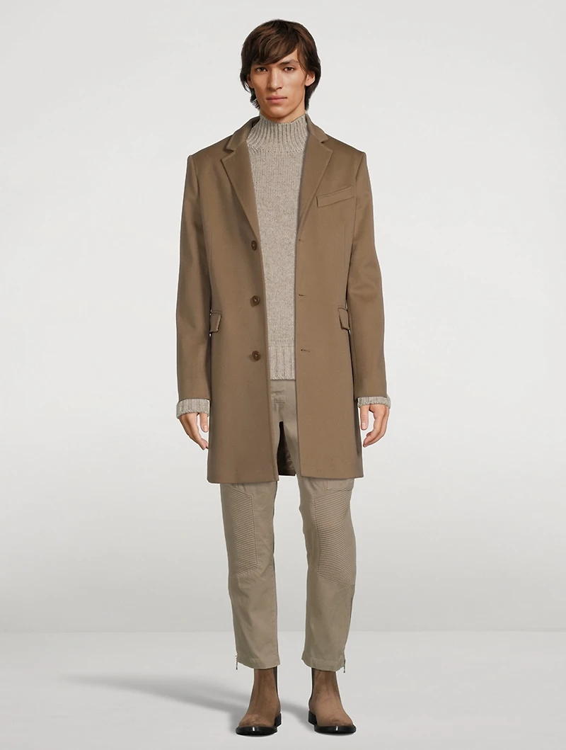 Wool Three-Button Coat