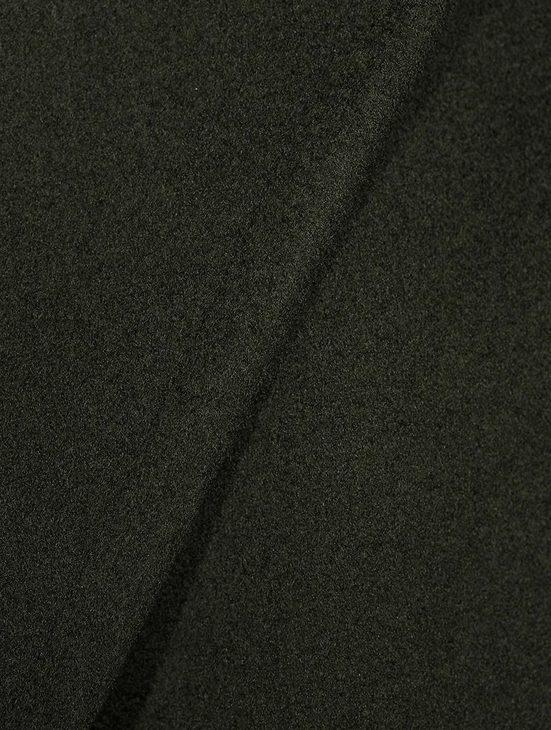 Wool Double-Breasted Coat With Zip Pockets