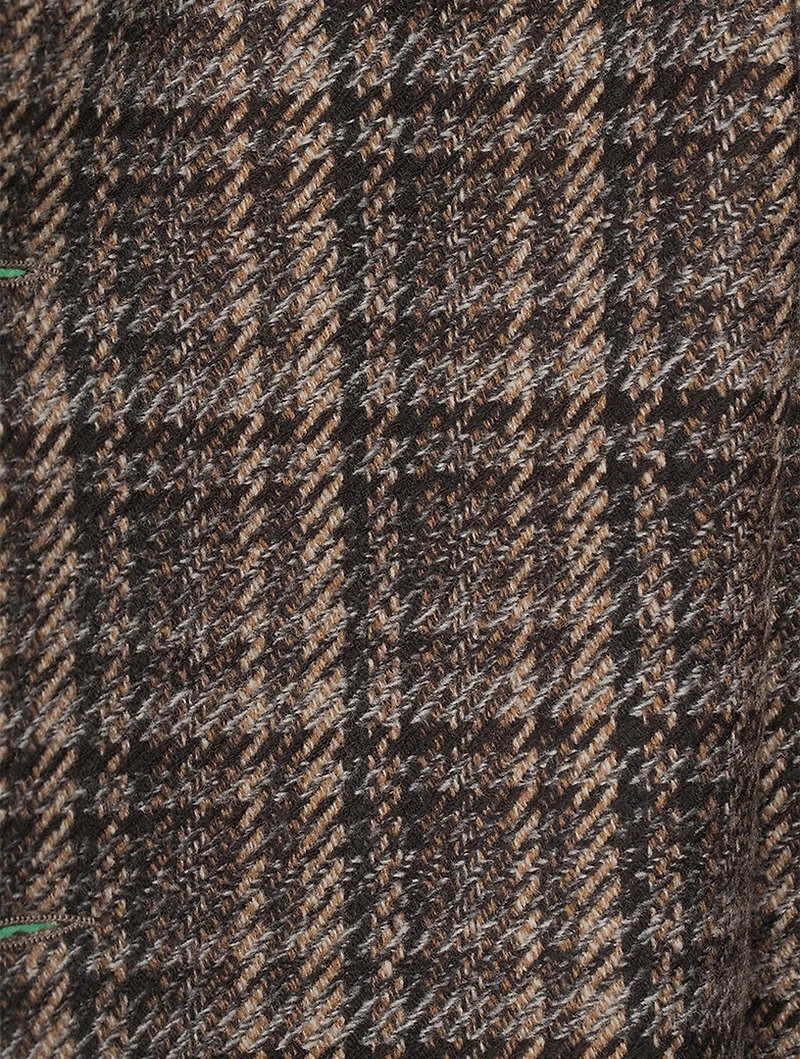 Wool And Cashmere-Blend Coat With Leather