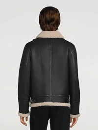 Ariel Genuine Sheepskin Shearling Aviator Jacket