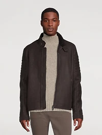 Brett Genuine Sheepskin Shearling Moto Jacket