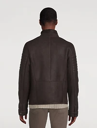 Brett Genuine Sheepskin Shearling Moto Jacket