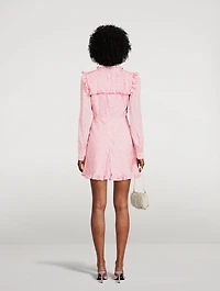 Butterfly Jacquard Silk Mini Dress