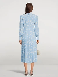 Silk Shirt Dress Daisy Print