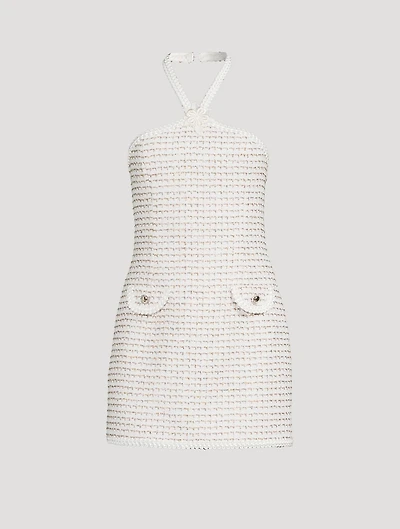 Tweed Lurex Halter Dress