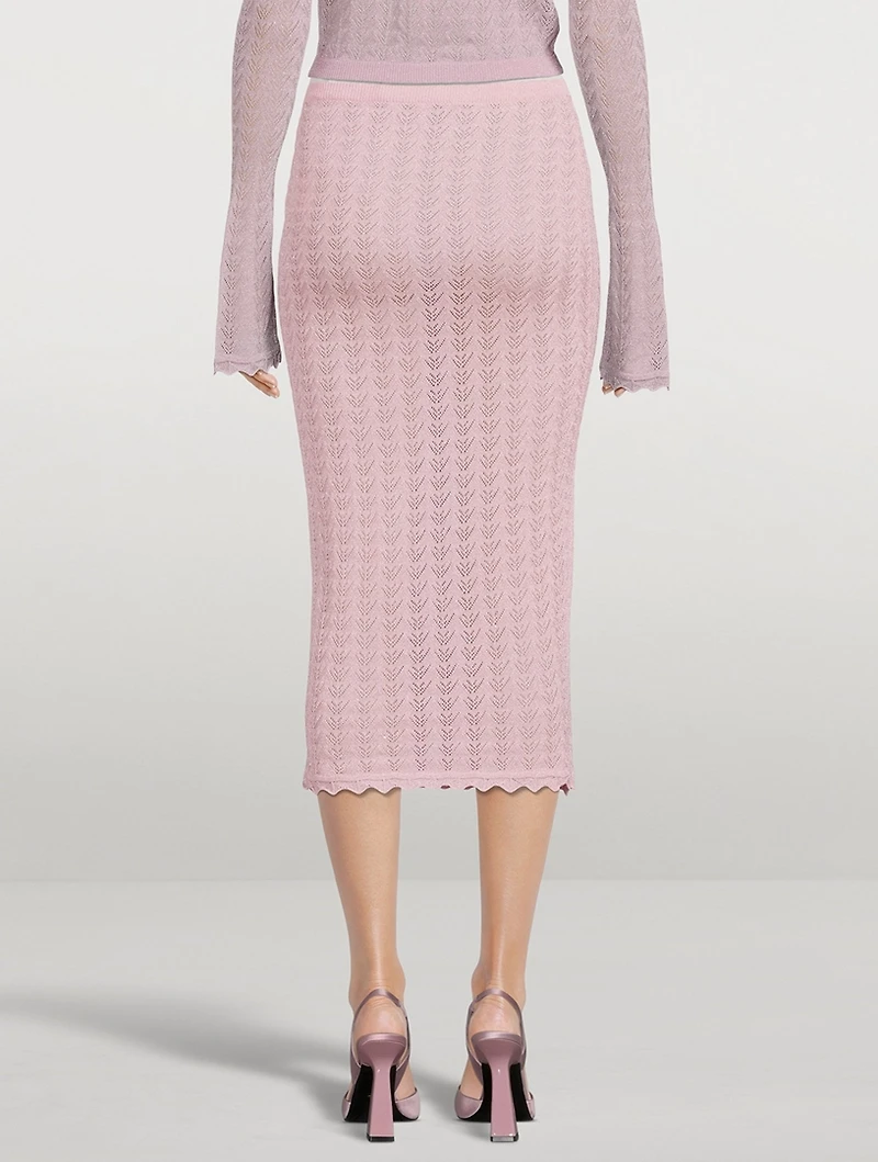 Lurex Lace Pencil Skirt