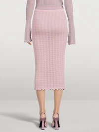 Lurex Lace Pencil Skirt