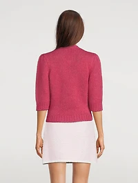 Embellished Short-Sleeve Sweater