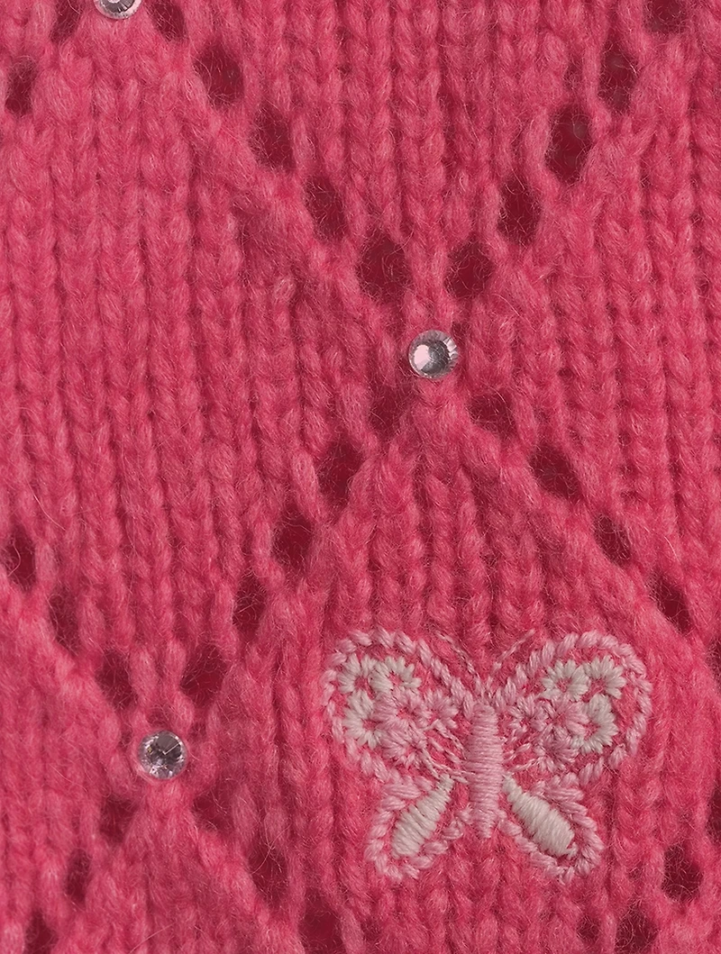 Embellished Short-Sleeve Sweater