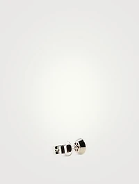 Tessa 18K White Gold Diamond Circle Stud Earrings