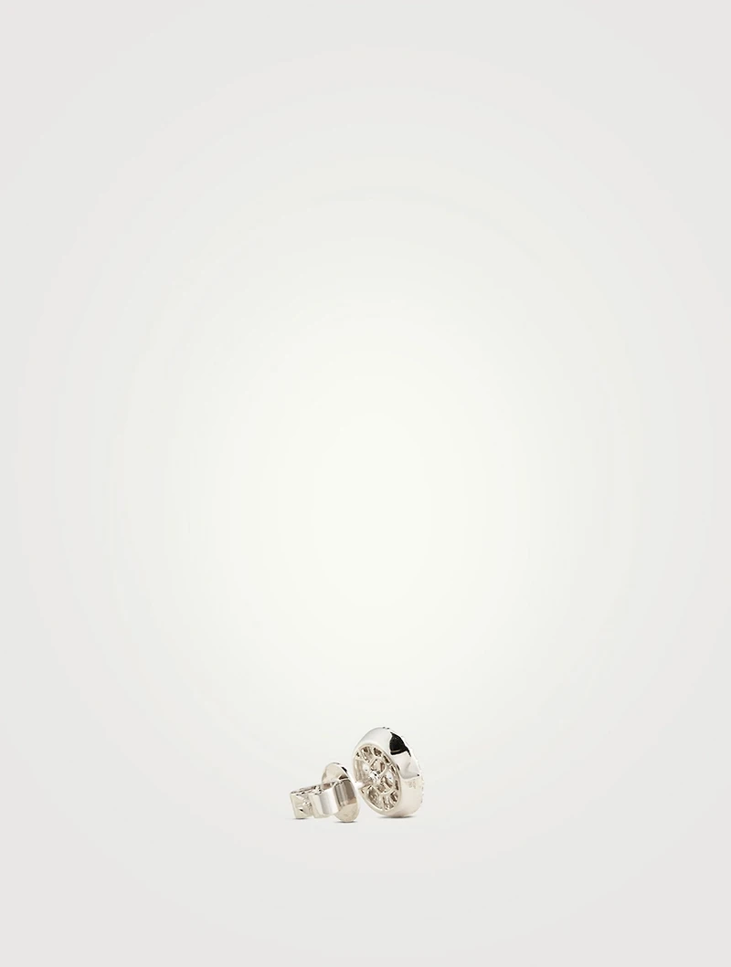 Tessa 18K White Gold Diamond Circle Stud Earrings