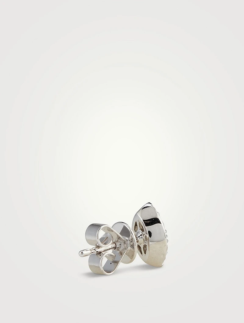 Tessa 18K White Gold Diamond Navette Stud Earrings