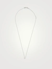 Tessa 18K White Gold Diamond Circle Pendant Necklace