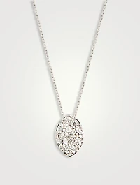 Tessa 18K White Gold Diamond Navette Pendant Necklace
