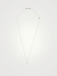 Tessa 18K White Gold Diamond Navette Pendant Necklace