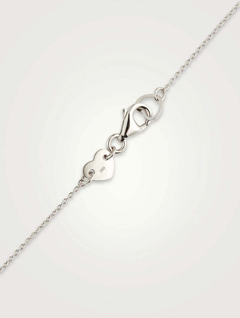 Tessa 18K White Gold Diamond Navette Pendant Necklace