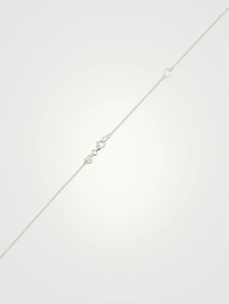 Mini 18K White Gold Aerial Eclipse Pendant Necklace With Diamonds