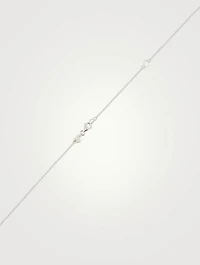 Mini 18K White Gold Aerial Eclipse Pendant Necklace With Diamonds