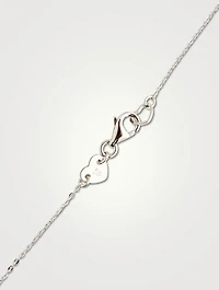 Small 18K White Gold Aerial Lunar Eclipse Pendant Necklace With Diamonds