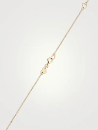18K Gold HOF Classic Interlocking Circle Pendant Necklace With Diamonds