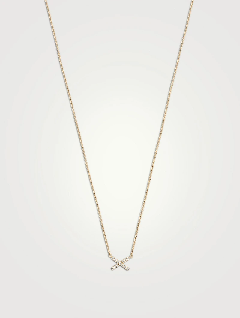 Charmed 18K Gold Pendant Necklace With Diamonds