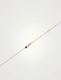 18K Rose Gold Signature Petal Pendant Necklace With Diamonds