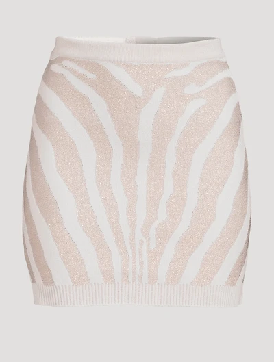 Zebra Stripe Jacquard Mini Skirt