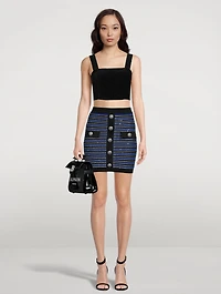 Striped Knit Mini Skirt