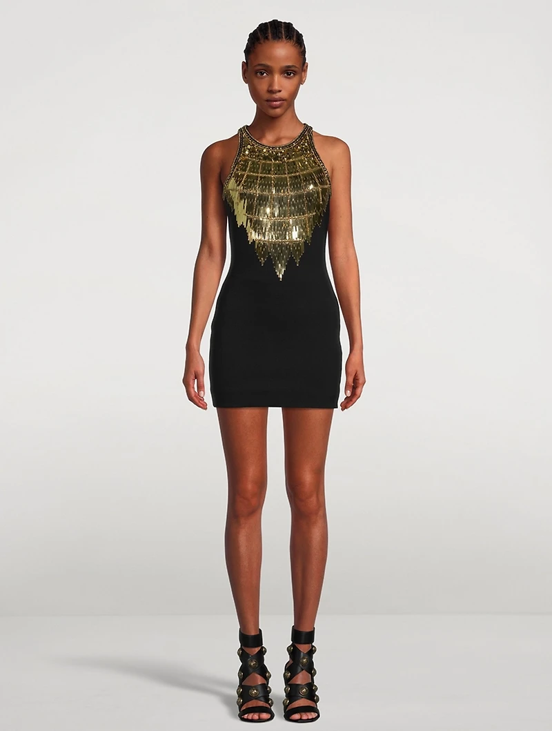 Grain De Poudre Embellished Mini Dress