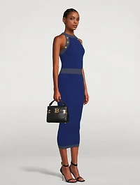 Golden Edge Knit Midi Dress