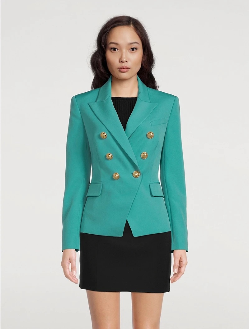 Grain De Poudre Double-Breasted Blazer