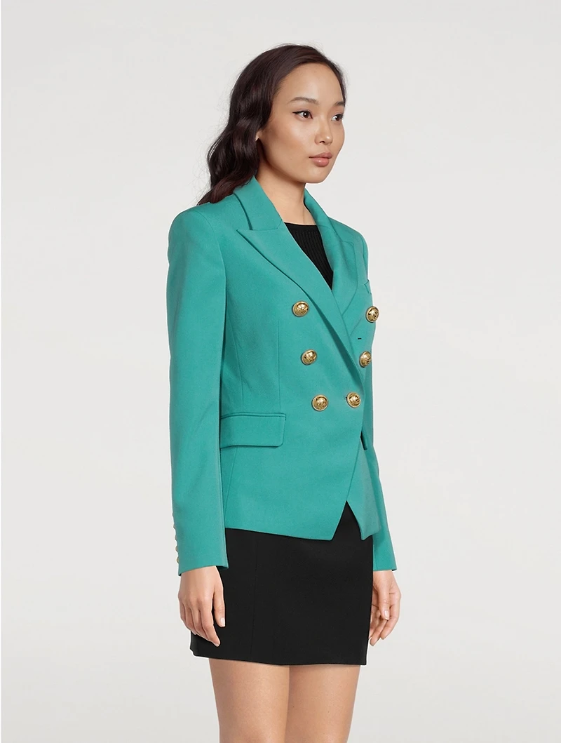 Grain De Poudre Double-Breasted Blazer