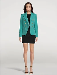 Grain De Poudre Double-Breasted Blazer