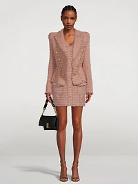 Double-Breasted Tweed Blazer