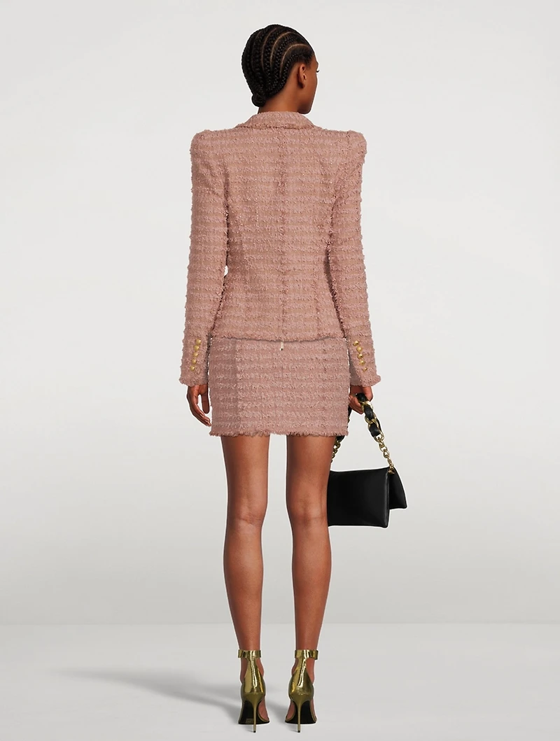 Double-Breasted Tweed Blazer