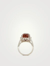 Bi-Colour Tourmaline Ring With Diamonds